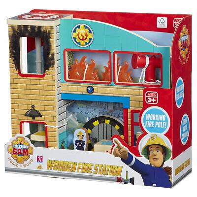 Fireman Sam Wooden Pontypandy Fire Station Playset with Figures & Accessories