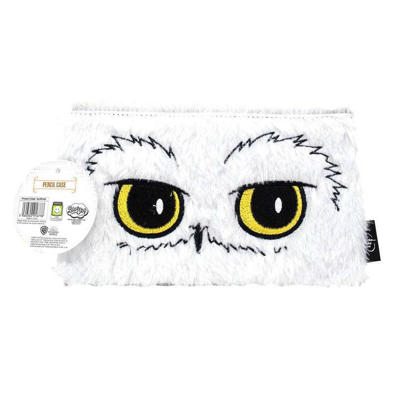Harry Potter Hedwig plush flat pencil case - Fur Backed