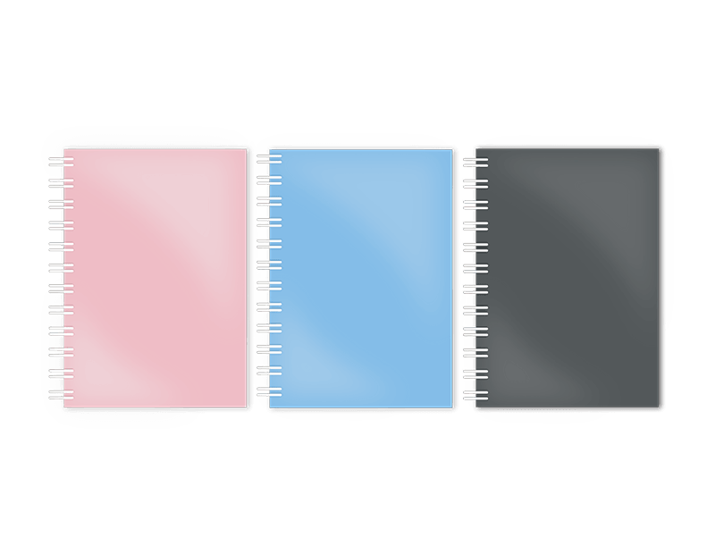 A4 Wiro PP Cover Notebook, Random Colour Delivery