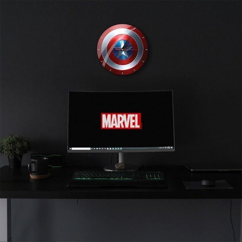Wall Clock Glossy Captain America