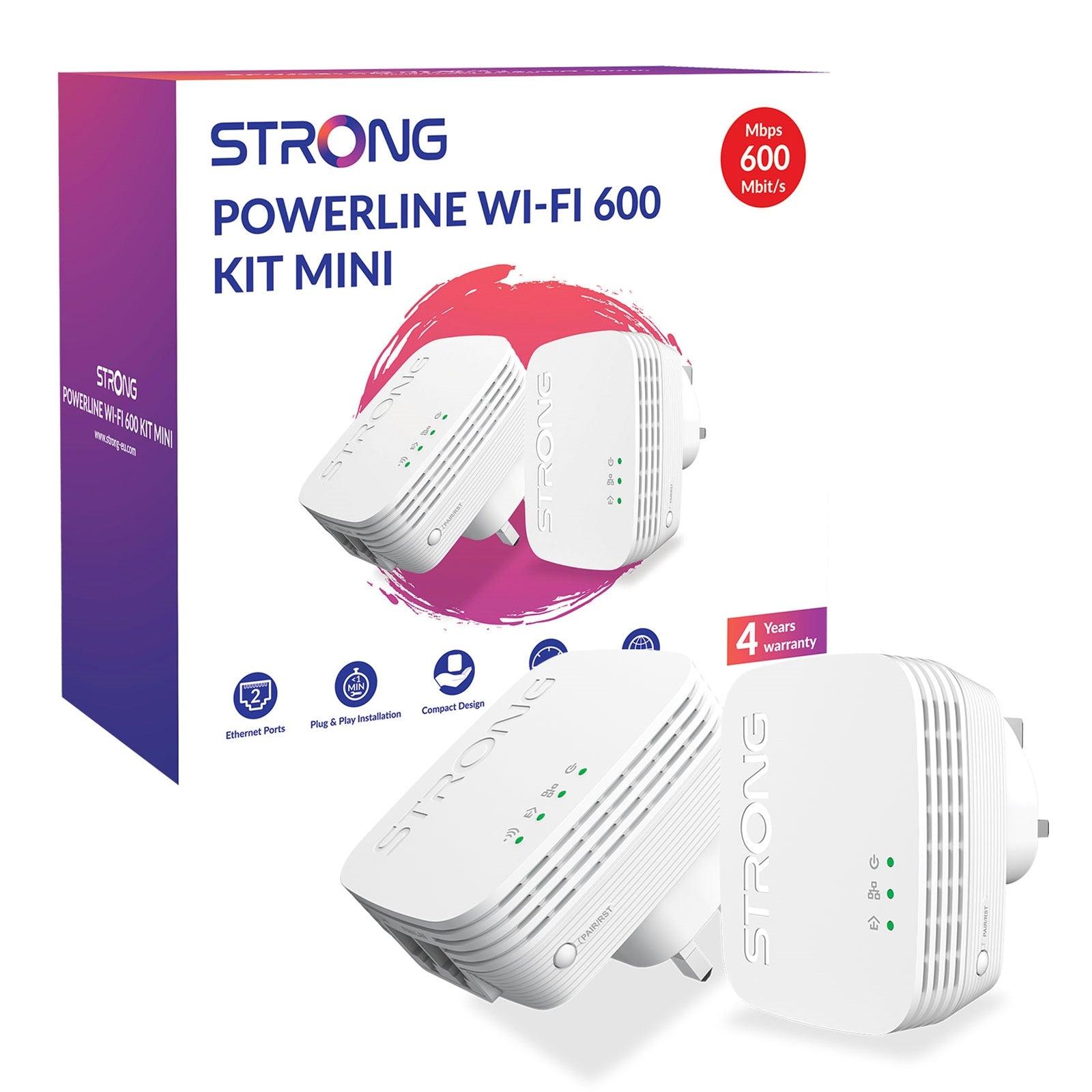 Strong AV600 Mini WI-FI Powerline Kit (2 Pack)