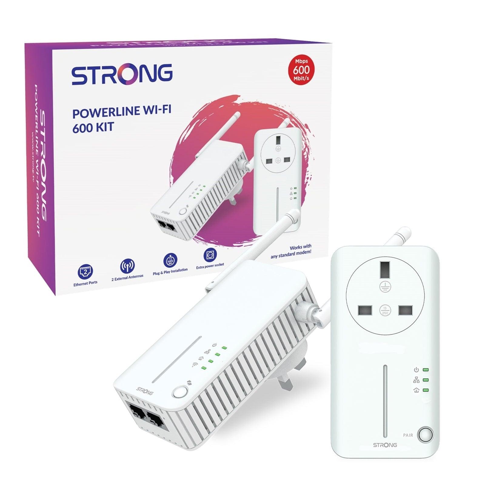 Strong AV600 WI-FI Passthrough Powerline Kit (2 Pack)