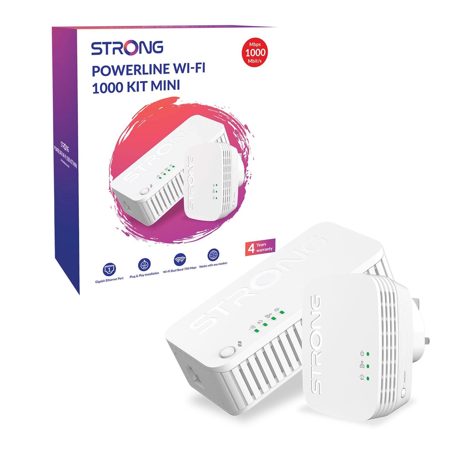 Strong AV1000 Mini WI-FI Powerline Kit 1000mbps (2 Pack)