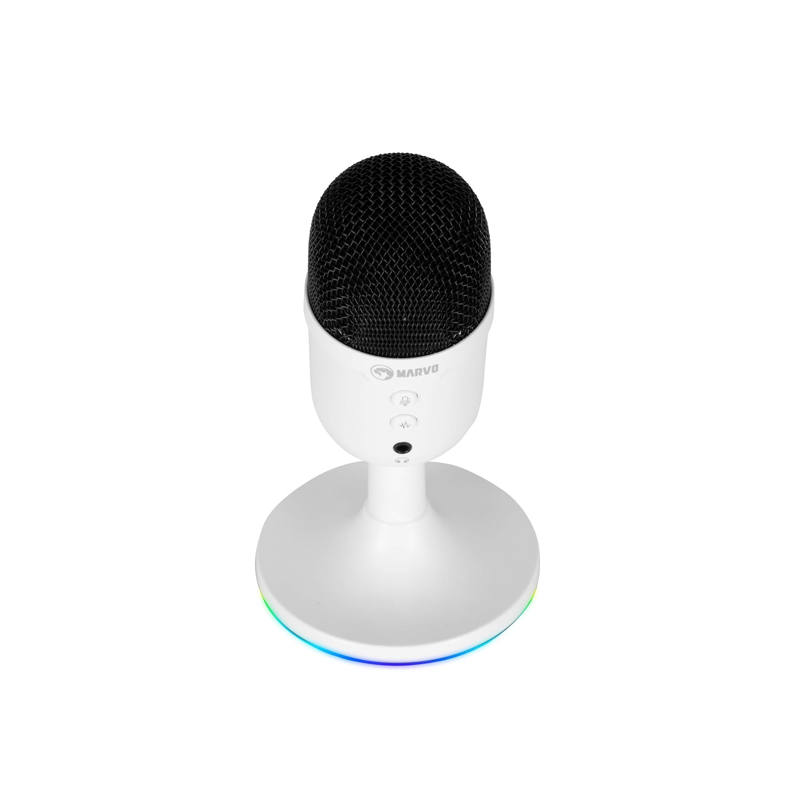 Marvo Scorpion Blast 40 USB RGB Noise Cancelling Wired Microphone (White)