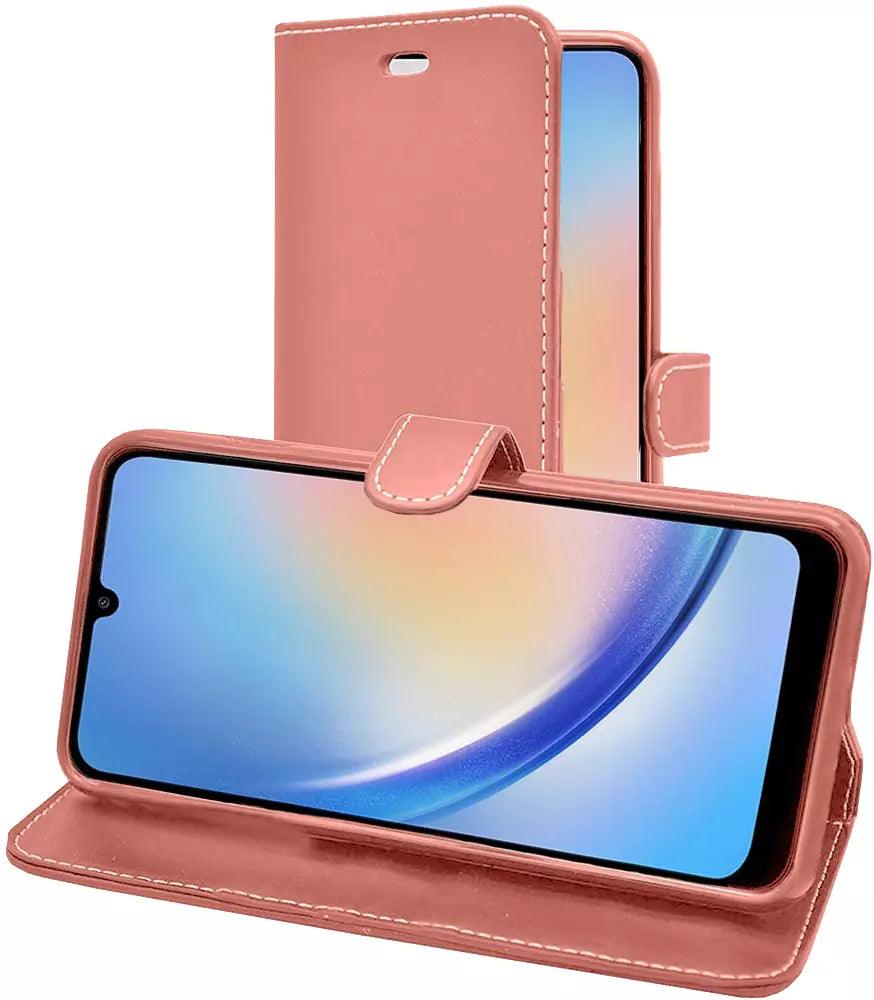 Wallet Case Cover for Samsung Galaxy A34 5G - Rose Gold