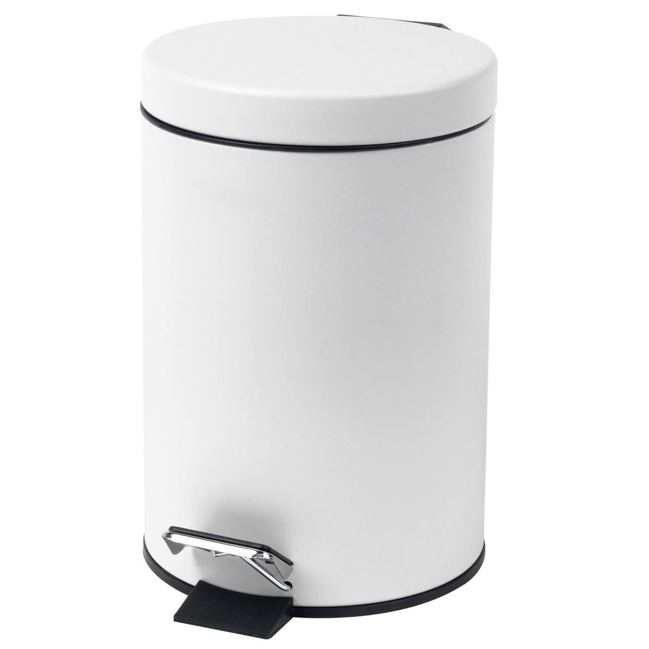 Beldray 3 Litre Round Waste Small Pedal Bin, White