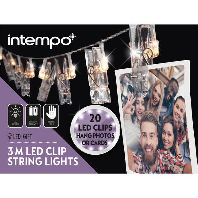 Intempo Clip 3M String Lights - 20 LED Clips, Batteries Not Included