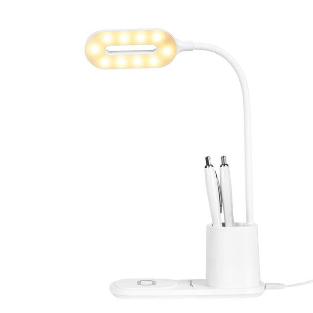 Intempo 3 in 1 Wireless Charging LED Touch Lamp, Adjustable Brightness Gadget Station