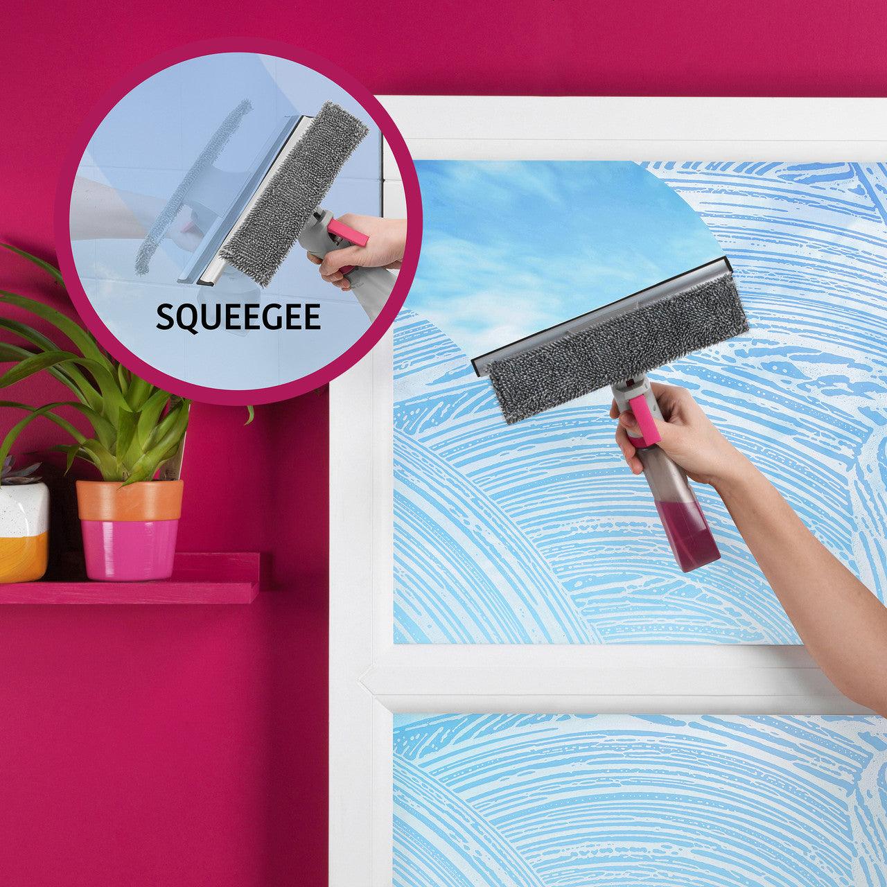 Kleeneze Spray Window Cleaning Wiper, 200 ml | White/Pink