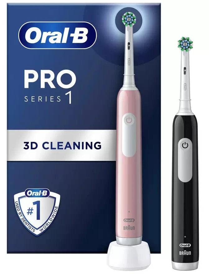 Oral-B Pro Series 1 Black & Pink Duo Toothbrushes
