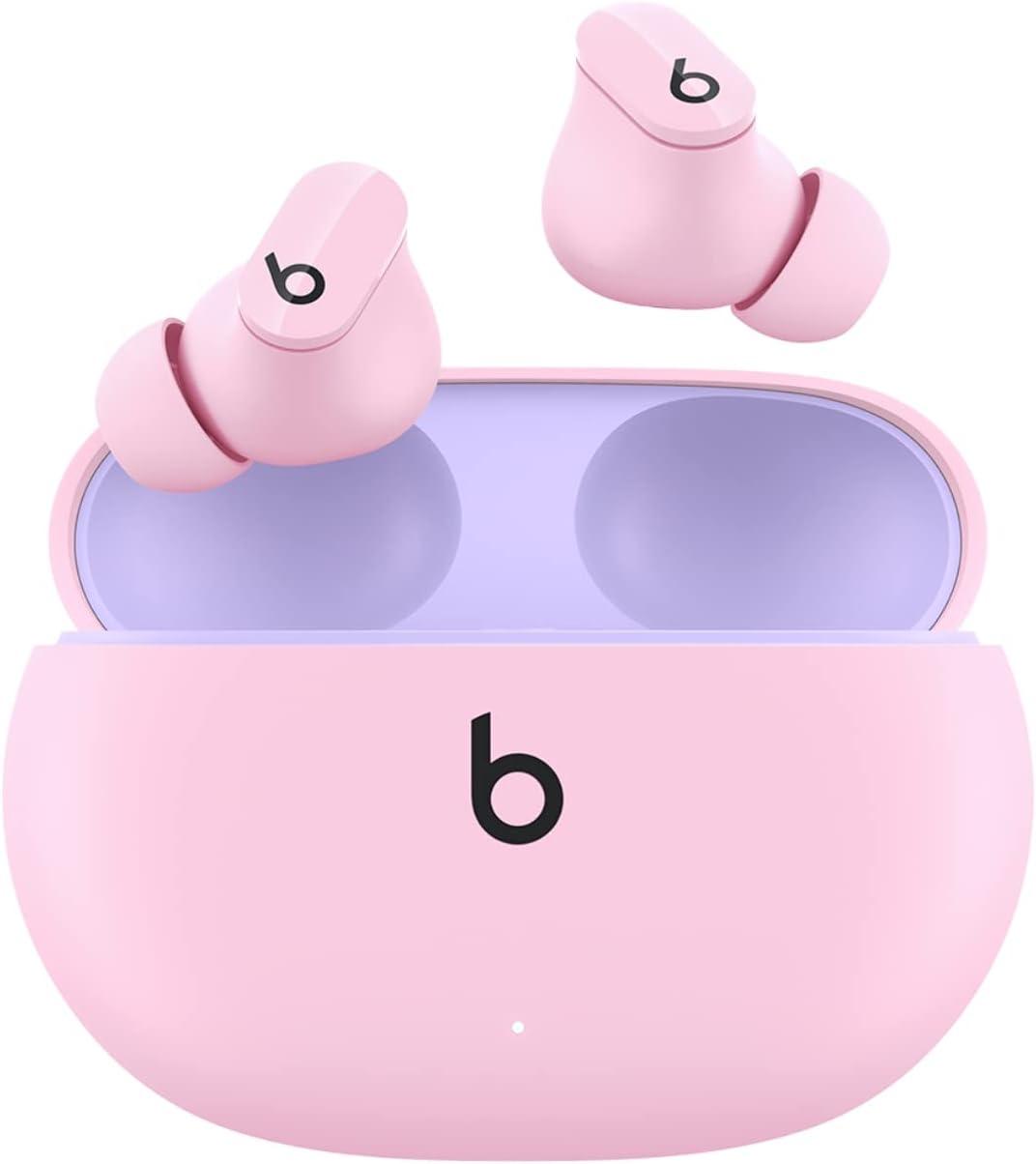 Beats Studio Buds - True Wireless Noise Cancelling Earbuds - IPX4 rating, Sweat Resistant Earphones, Compatible with Apple & Android, Class 1 Bluetooth, Built-in Microphone - Sunset Pink