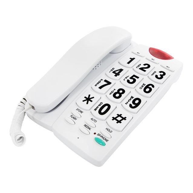 Jumbo Button Telephone & LED Light White