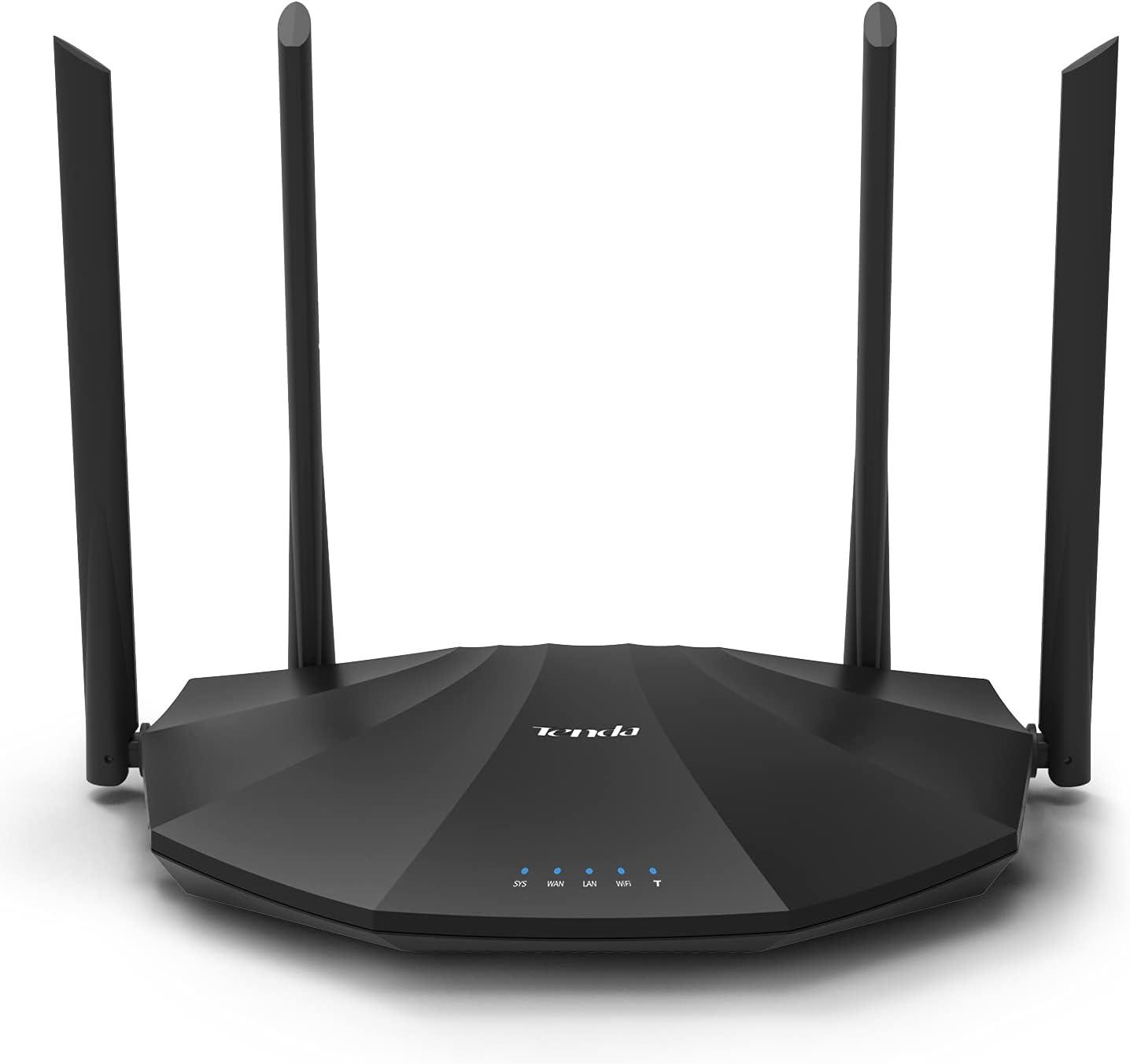 Tenda AC19 AC2100 Wi-Fi Router - Dual Band Gigabit Speed Up to 2100 Mbps,a USB 2.0 Port, MU-MIMO,5 Gigabit LAN Ports, Easy Setup, Supports Guest Network, Parental Control, Client Filter, IPv6