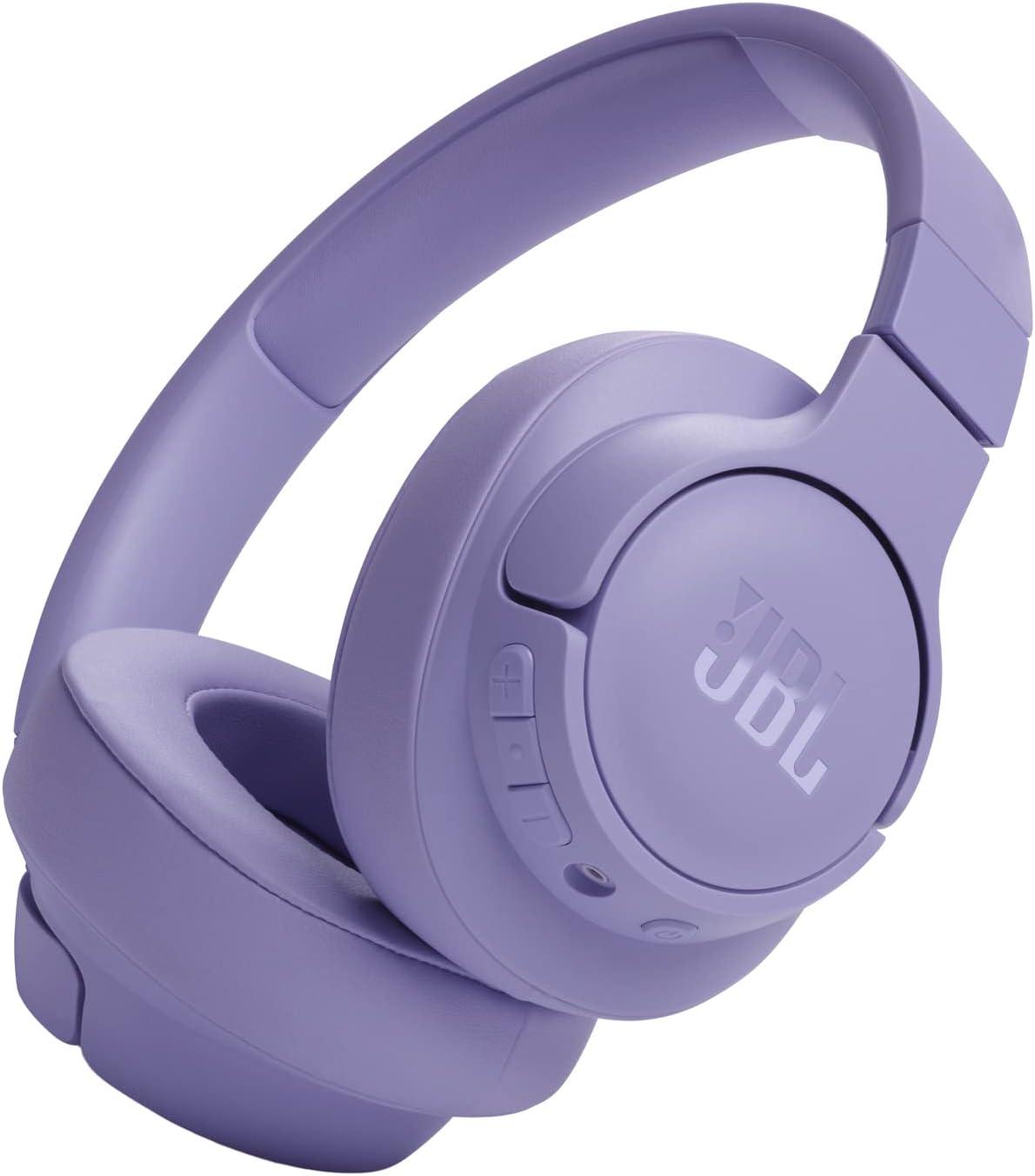 JBL Tune 720BT Wireless Over-Ear Headphones, with JBL Pure Bass Sound, Bluetooth 5.3, Hands-Free Calls, Audio Cable and 76-Hour Battery Life, Purple