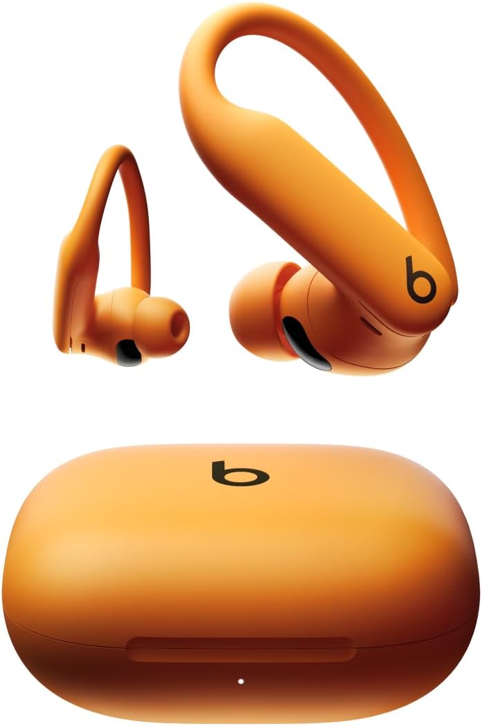 Beats Powerbeats Pro 2 Electric Orange, Wireless Bluetooth Earbuds, Noise Cancelling, Heart-Rate Monitor, IPX4, Up to 45 Hours Battery & Wireless Charging Case, works with Apple & Android