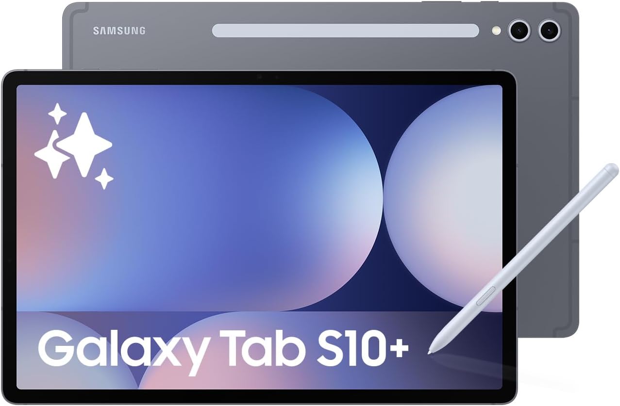 Samsung Galaxy Tab S10+ Plus - Moonstone Grey, 12.4” 512GB, Android Tablet, Circle to Search, Sketch to Image, Durability, Long Battery Life, AMOLED 2X Screen, S Pen Included, 2024