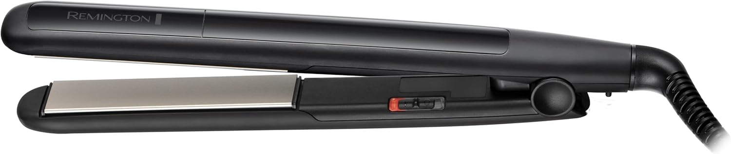 Remington Slim Hair Straightener with Ceramic coating - 110mm floating plates, 215°C, Fast 30 second heat up, Worldwide voltage for travel, Auto shut off