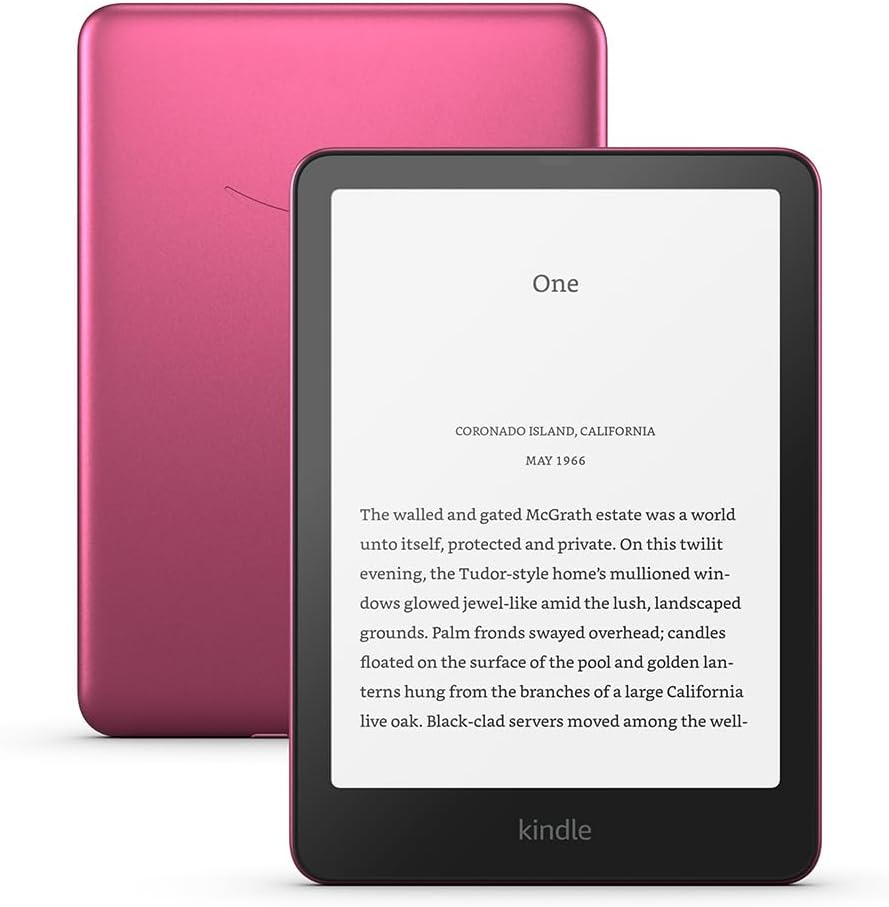Amazon Kindle Paperwhite Signature Edition (32 GB), 7-Inch, Metallic Raspberry, Auto-adjusting front light, Wireless charging and weeks of battery life