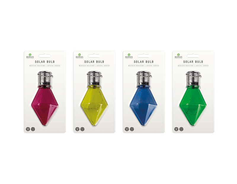 Solar Crystal Shaped Bulb Light