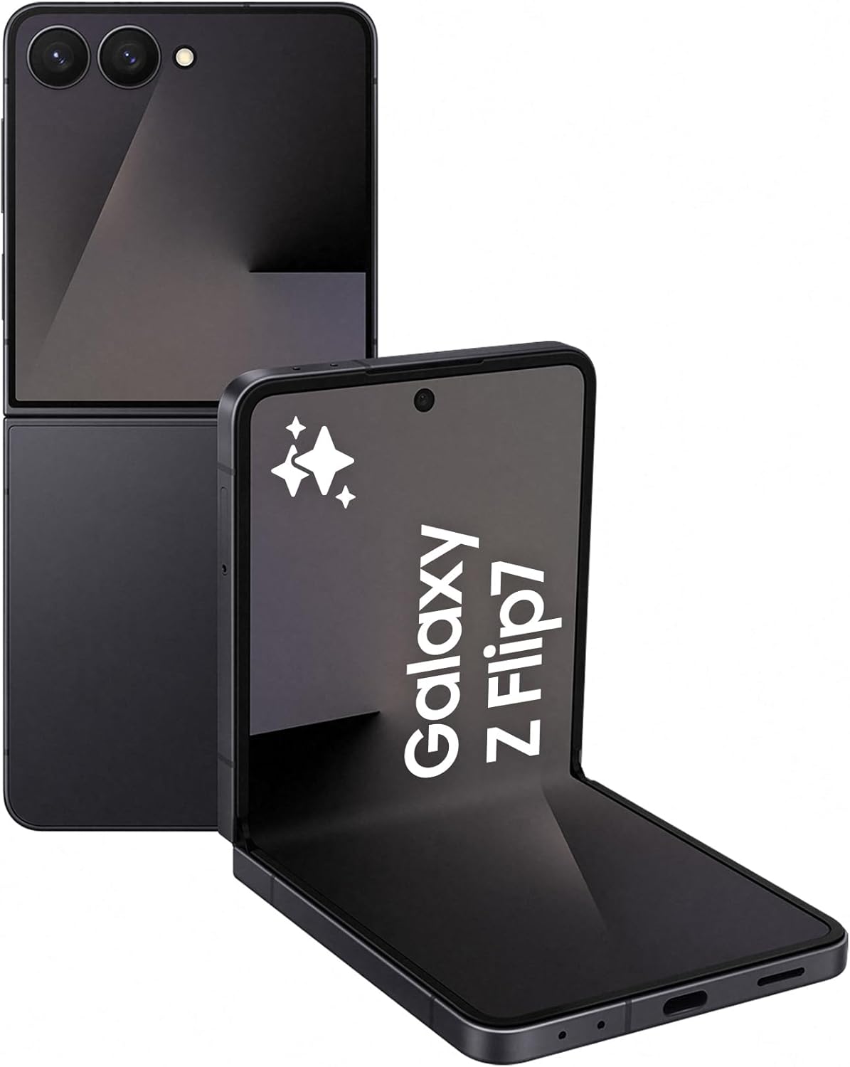Samsung Galaxy Z Flip7 AI Phone, Thin & Light Foldable Design, Large Cover Screen, 50MP Camera, 512GB Storage, 12GB Memory, 4300mAh Battery, Jetblack