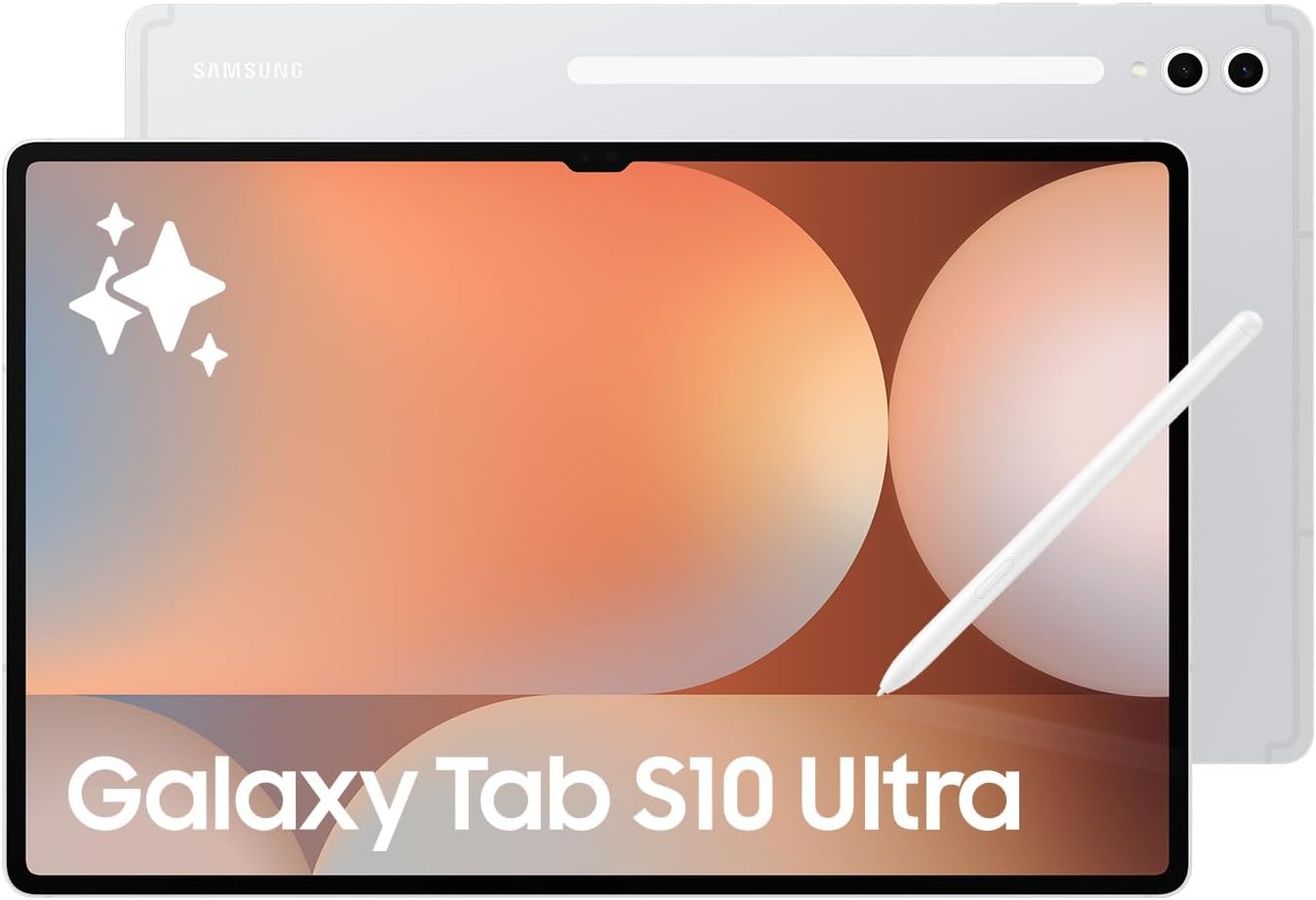 Samsung Galaxy Tab S10 Ultra - Platinum Silver, AI Tablet, Android Tablet, 12GB RAM, 512GB Storage, AMOLED Display, Anti-Reflection, S Pen Included