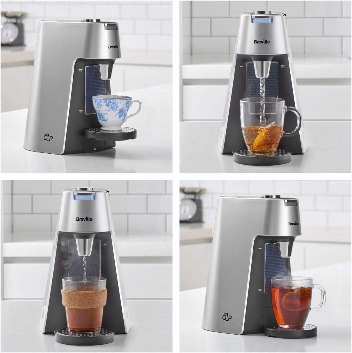 Breville HotCup Hot Water Dispenser | 3 kW Fast Boil | Variable Dispense and Height Adjust | 2 L | Silver