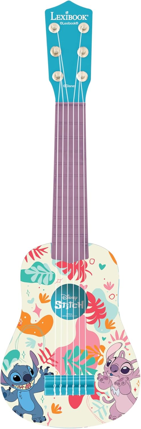 Disney Stitch, My first guitar for children, 6 nylon strings, 53 cm / 21'', Guide included, Blue