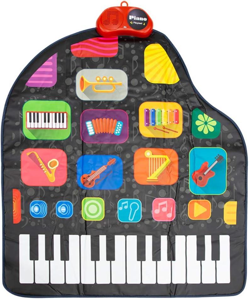 Global Gizmos 8 Instrument Kids Musical Playmat | Record, Demo and Playback Functions | Touch Sensitive and Adjustable Volume | Portable and Easily Stored