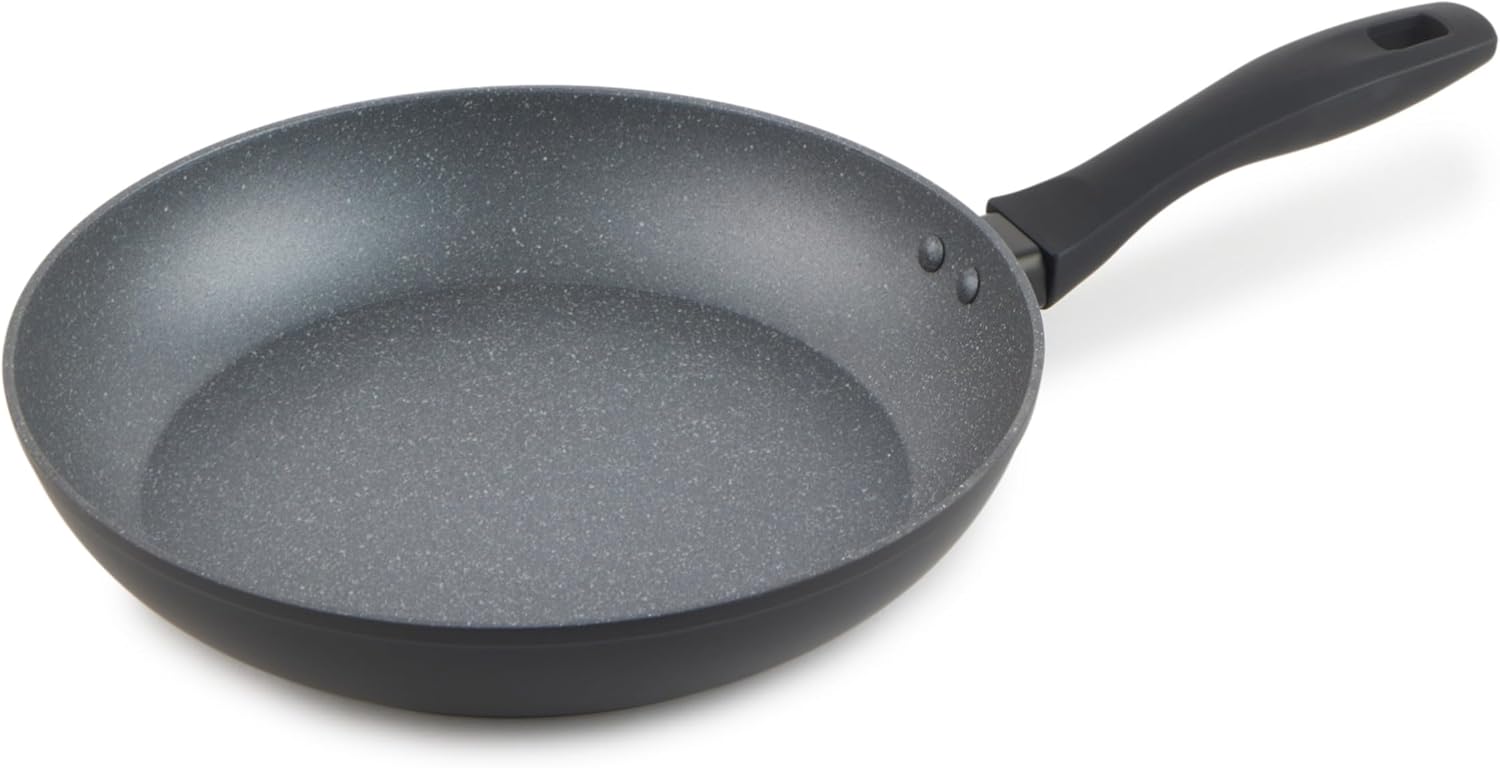 Russell Hobbs Metallic Marble 28 cm Frying Pan - Non-Stick, Suitable for All Hob Types Including Induction, Cook Using Little to No Oil, Forged Aluminium Cookware, Soft-Grip Handle