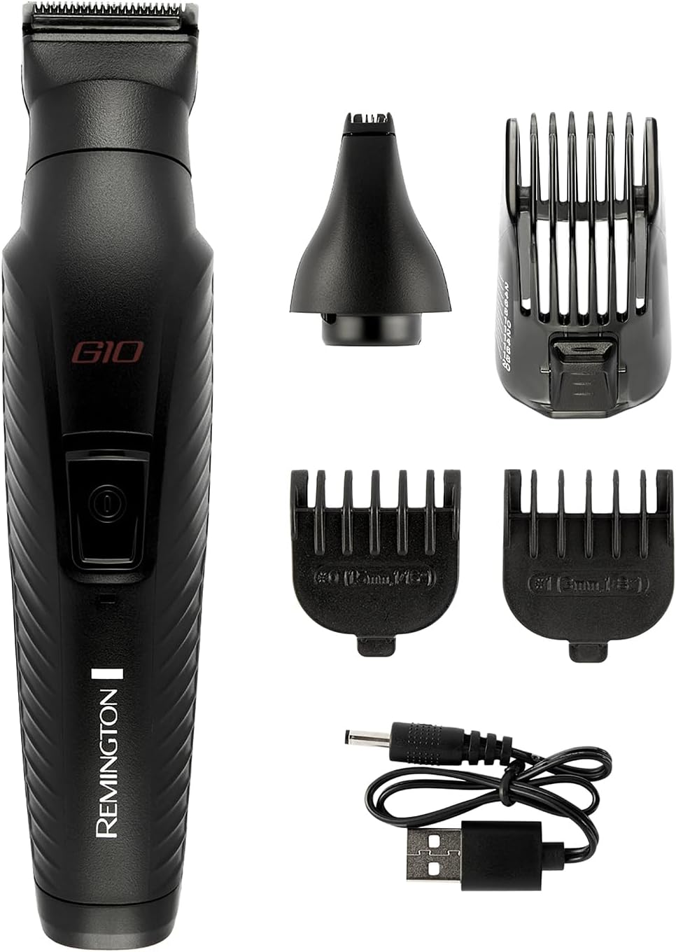 Remington 10-in-1 All-in-One Trimmer, Multi-Grooming Kit for Face, Beard & Hair with 5 Attachments, Nose & Ear Trimmer, Self-Sharpening Blades, USB Rechargeable