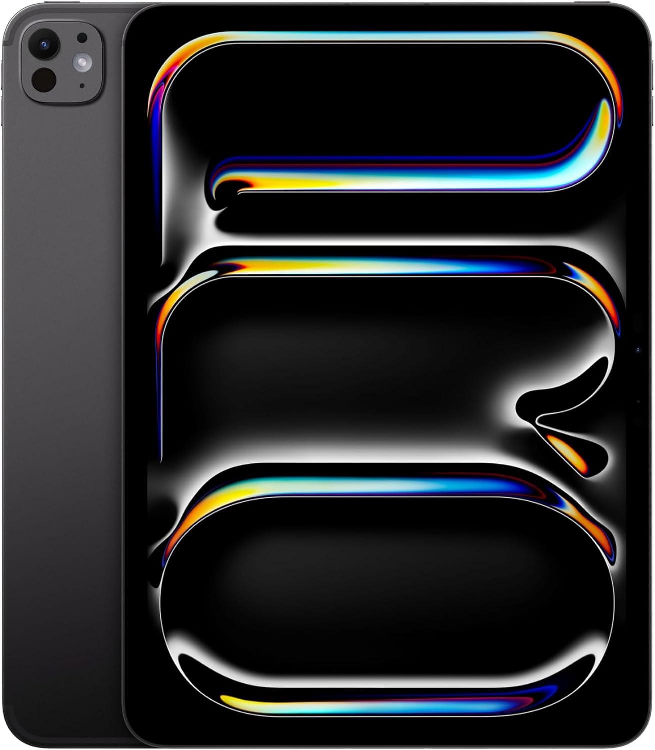 Apple iPad Pro 11-inch (M4): Ultra Retina XDR display, 512GB, Landscape 12MP Front Camera/12MP Back Camera, LiDAR scanner, Wi-Fi 6E, All-Day Battery Life - Space Black