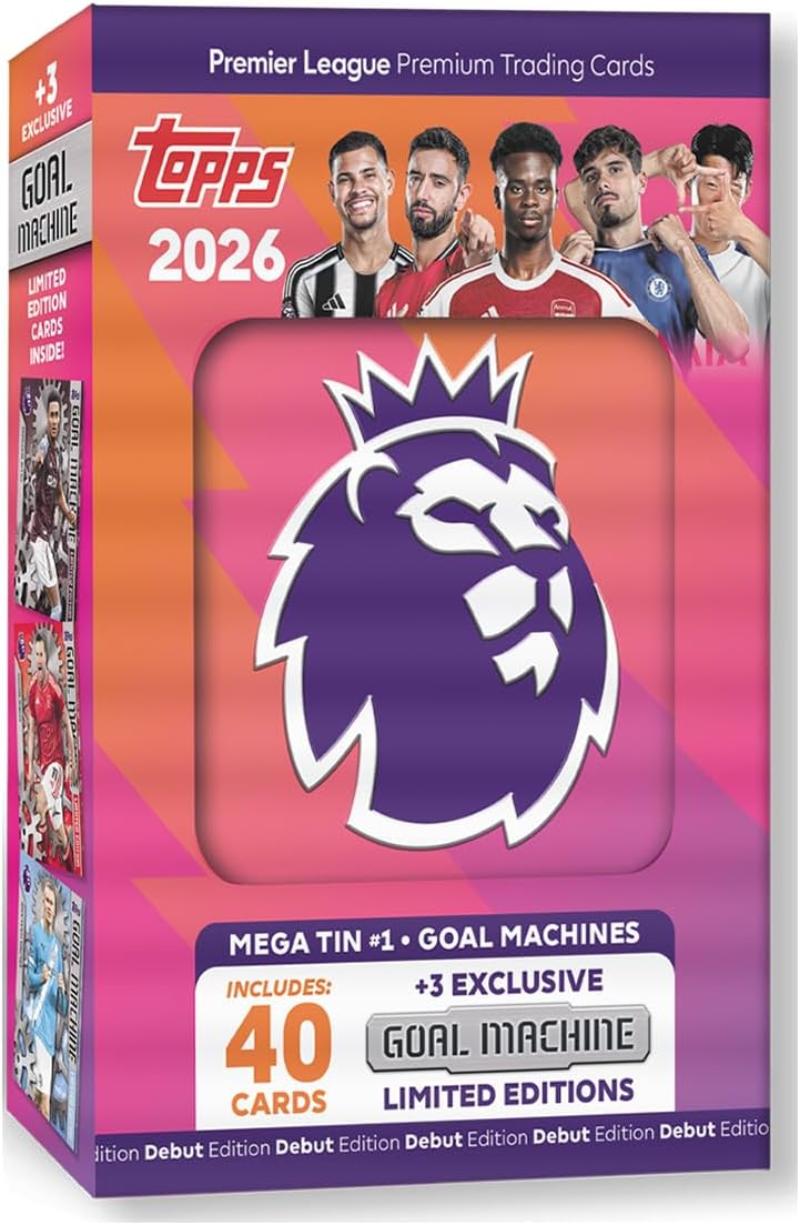 Topps Premier League 2026 Mega Tin Trading Cards