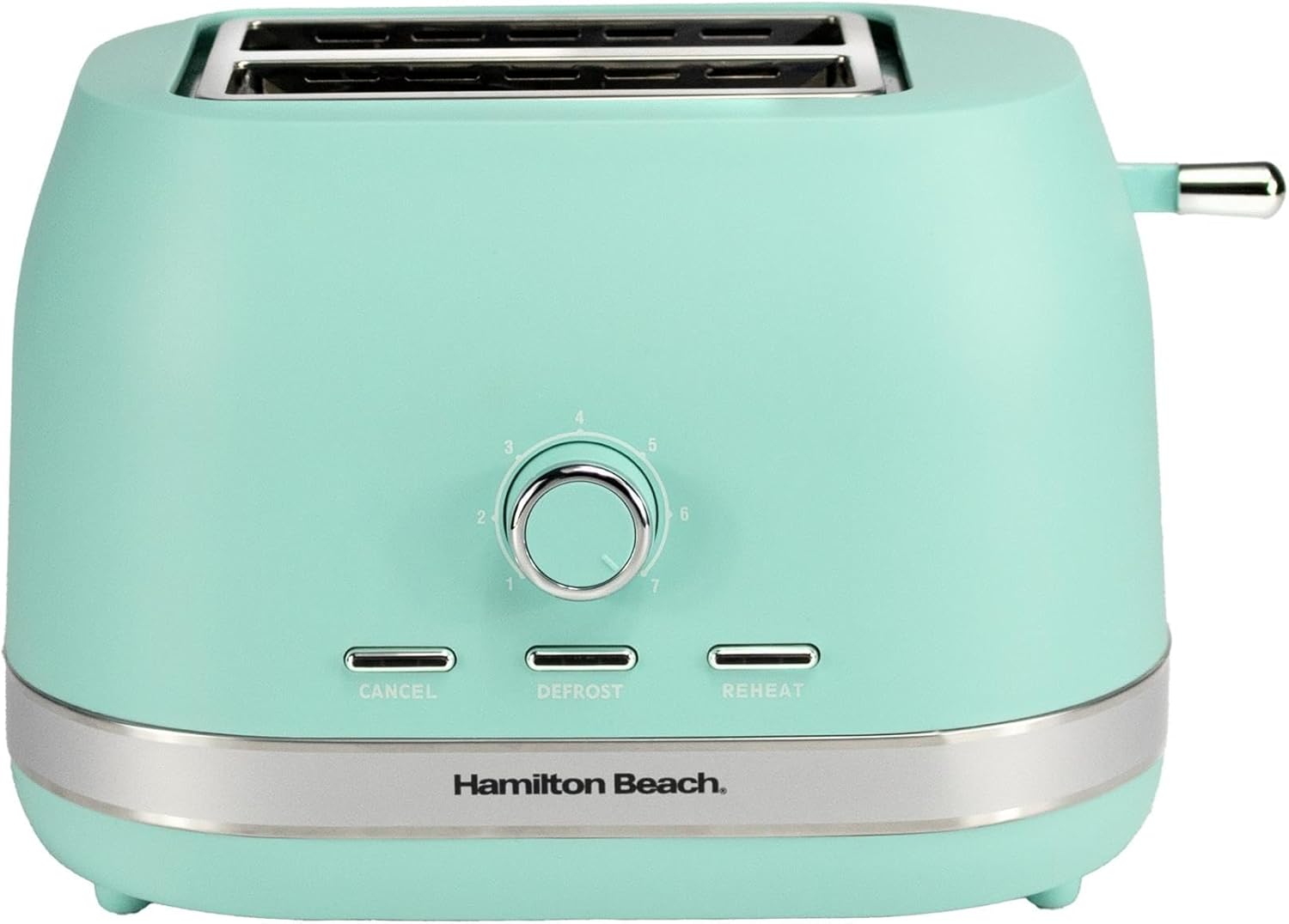 Hamilton Beach Ella 2-Slice Toaster, Wide Slots, 7 Variable Browning Levels, Defrost, Cancel & Reheat Settings, Removable Crumb Tray, Integrated Cord Storage, 800W