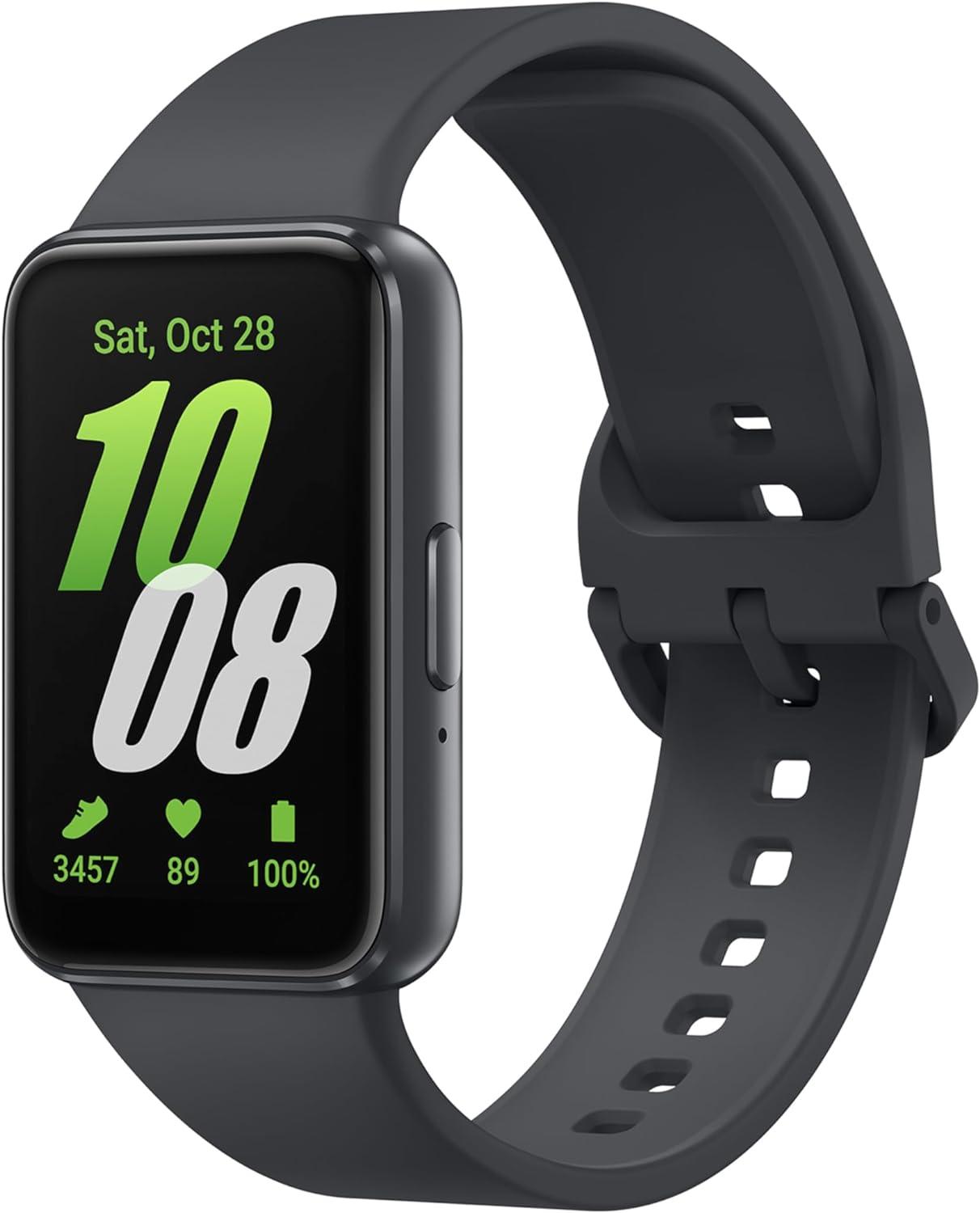 Samsung Galaxy Fit3 Light and Sleek Fitness Band, 13 Days Battery, 100+ Exercises and Sleep Tracking (Gray, Compatible with Android only)