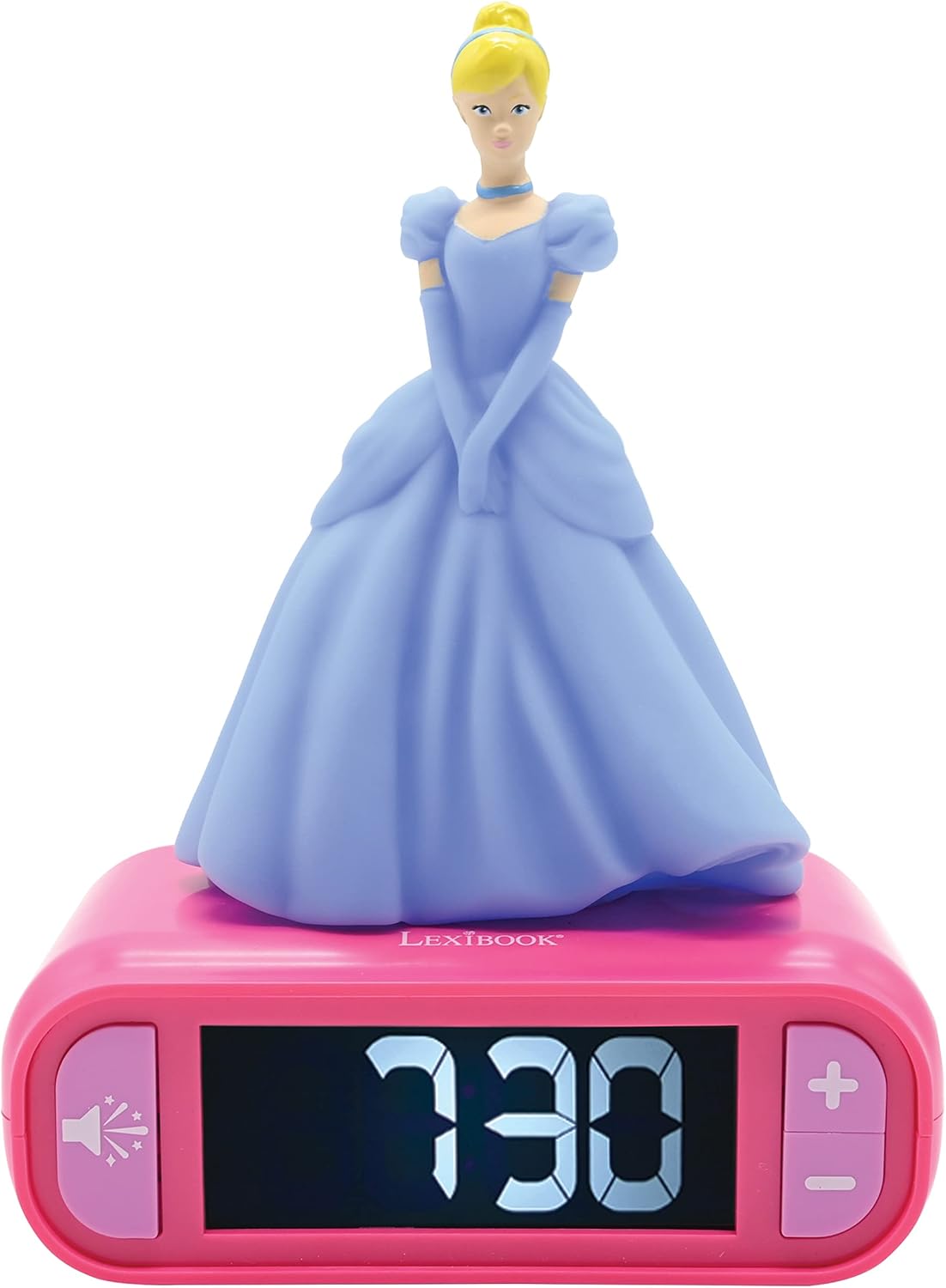 Lexibook 3D Disney Princess Childrens Clock with Night Light
