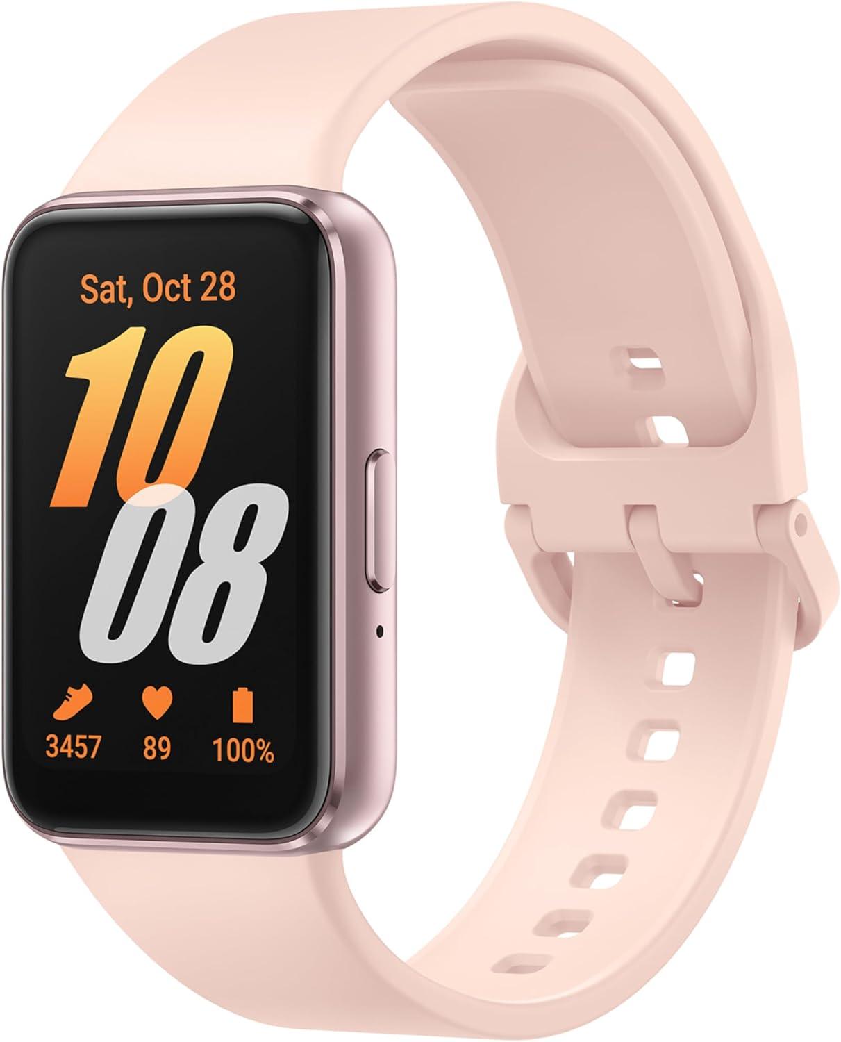 Samsung Galaxy Fit3 Light and Sleek Fitness Band, 13 Days Battery, 100+ Exercises and Sleep Tracking (Pink Gold, Compatible with Android only)