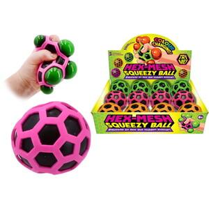Hex Mesh 80mm Squeeze Squishy Ball, 1 Piece, Random Delivery