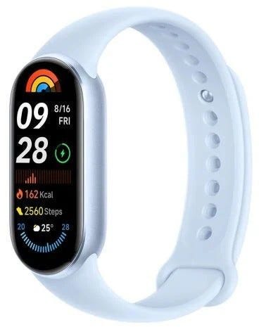 Xiaomi Smart Band 9 Arctic Blue, 1.62" Amoled Display, 233 mAh Battery, up to 21 Days of Battery Life, Over 150 Workout Modes, BT 5.4, 50M Water Resistant