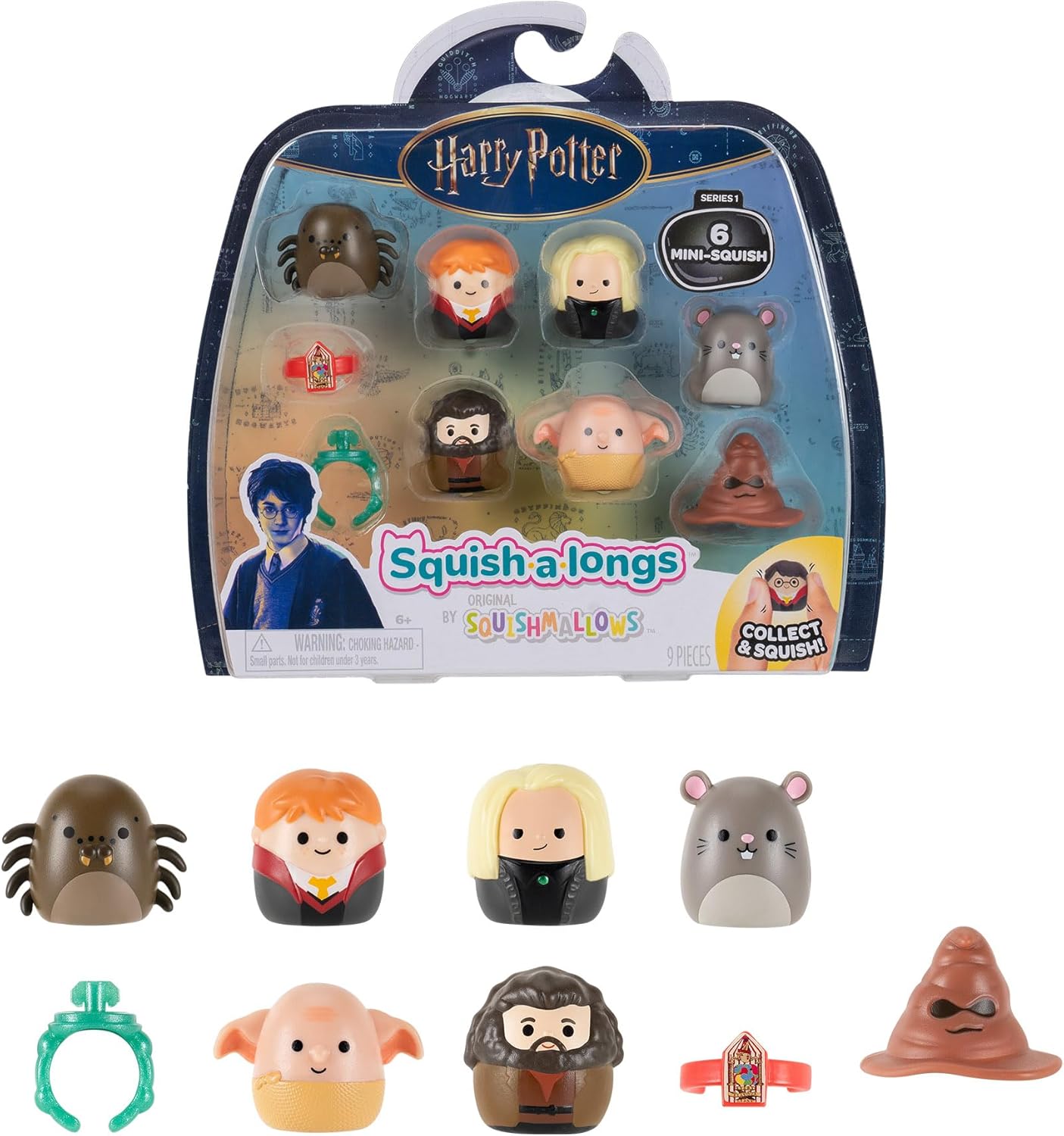 Squish-a-longs Harry Potter Mini-Squish + Accessory 6-Pack Mini-Squish