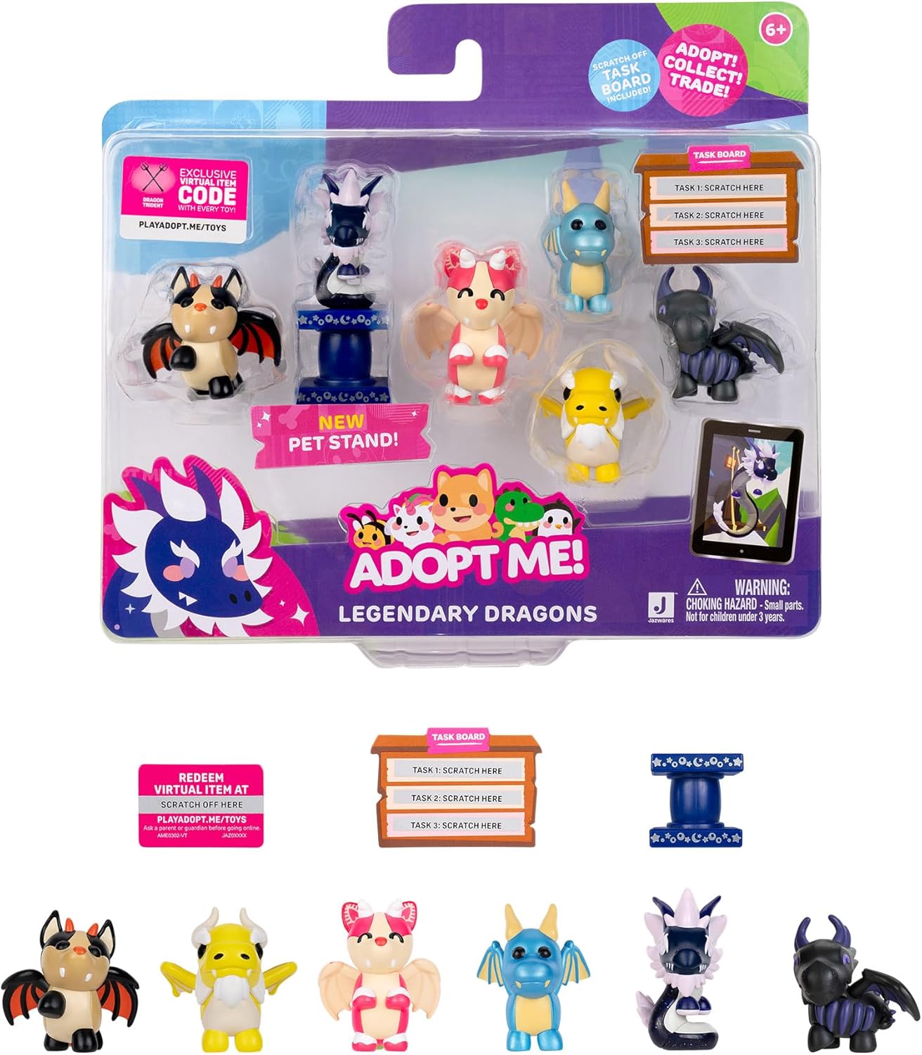 Adopt Me - 6 Figure Pets Multipack - D Dragons