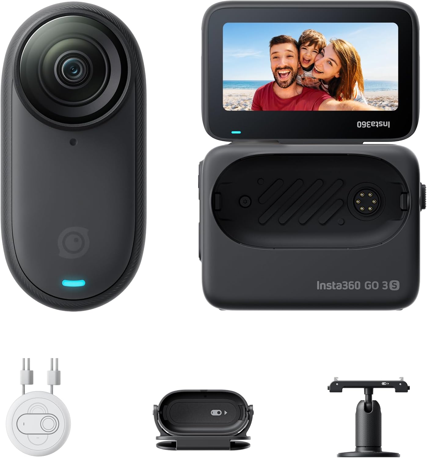 Insta360 GO 3S Standard Edition Midnight Black 64GB Action Camera 4K (3840x2160 pixels) 4K Video Capture Resolution Action Camera