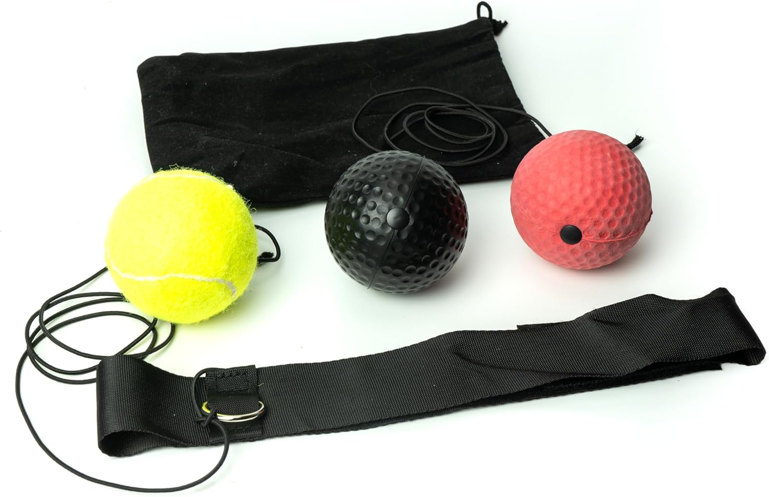 Triple Reflex Boxing Ball Adjustable Headband Elasticated Training Set