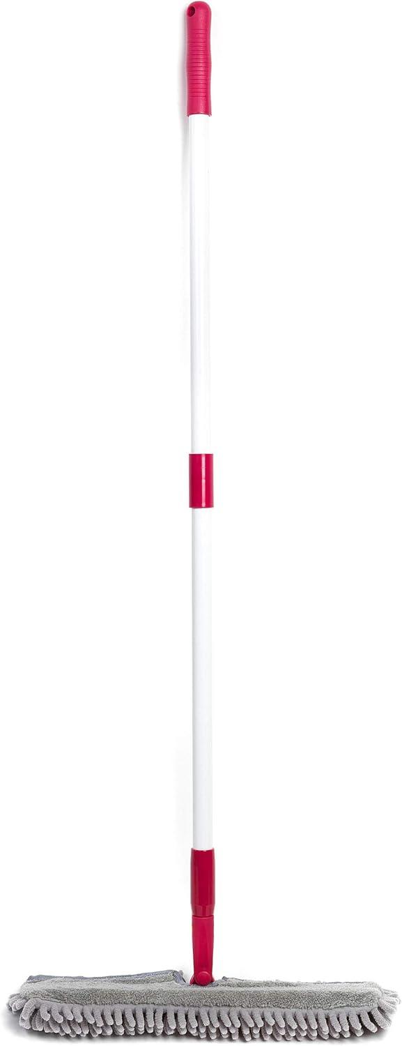 Kleeneze 2-in-1 Flexi Mop with Extendable Neck - Treated with Anti Bac Protection, Double Sided, Washing & Drying, 180° Flexible Neck, Detachable Machine Washable Head, Sponge Floor Mop