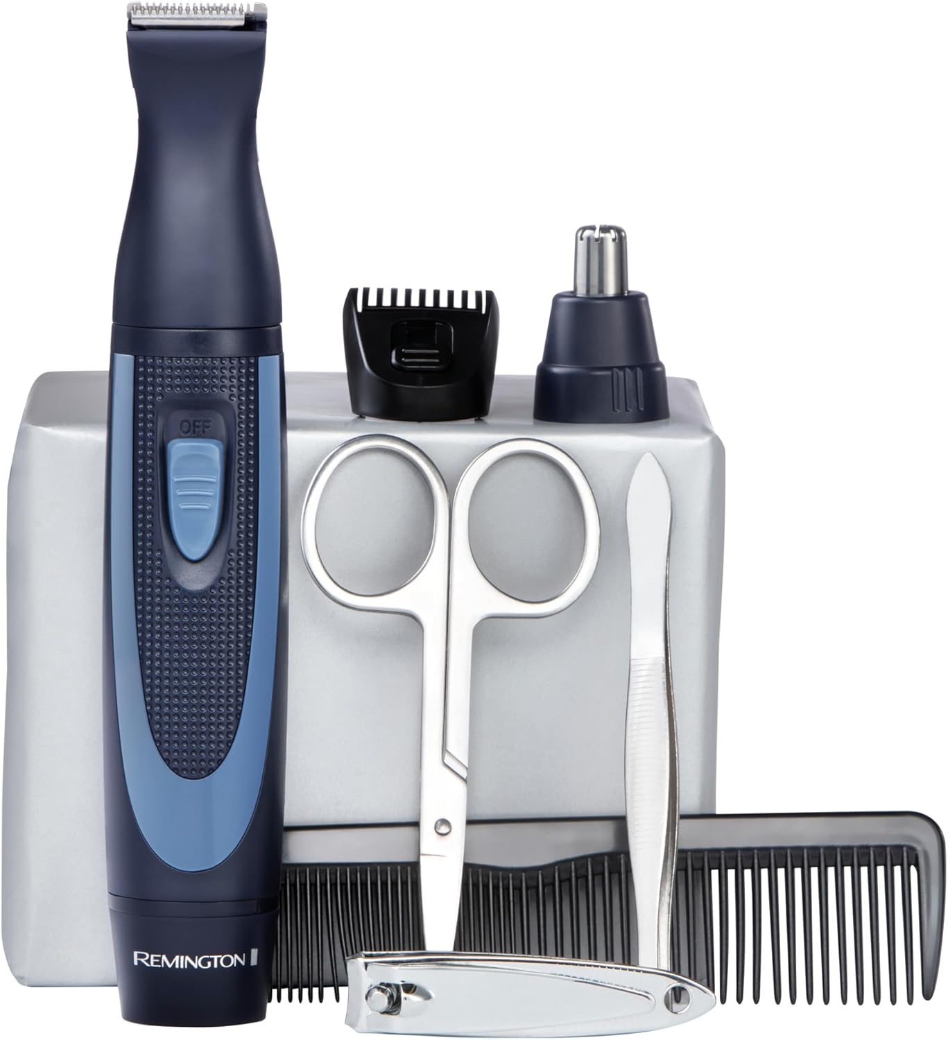 Remington Hygiene Travel Kit with Case (13 Pieces for Hair, Manicure, Pedicure etc., Beard Trimmer, Ear Hair, Facial Hair & Eyebrow Trimmer, Nail Clipper, Scissors, Tweezers, 2 Combs etc.)