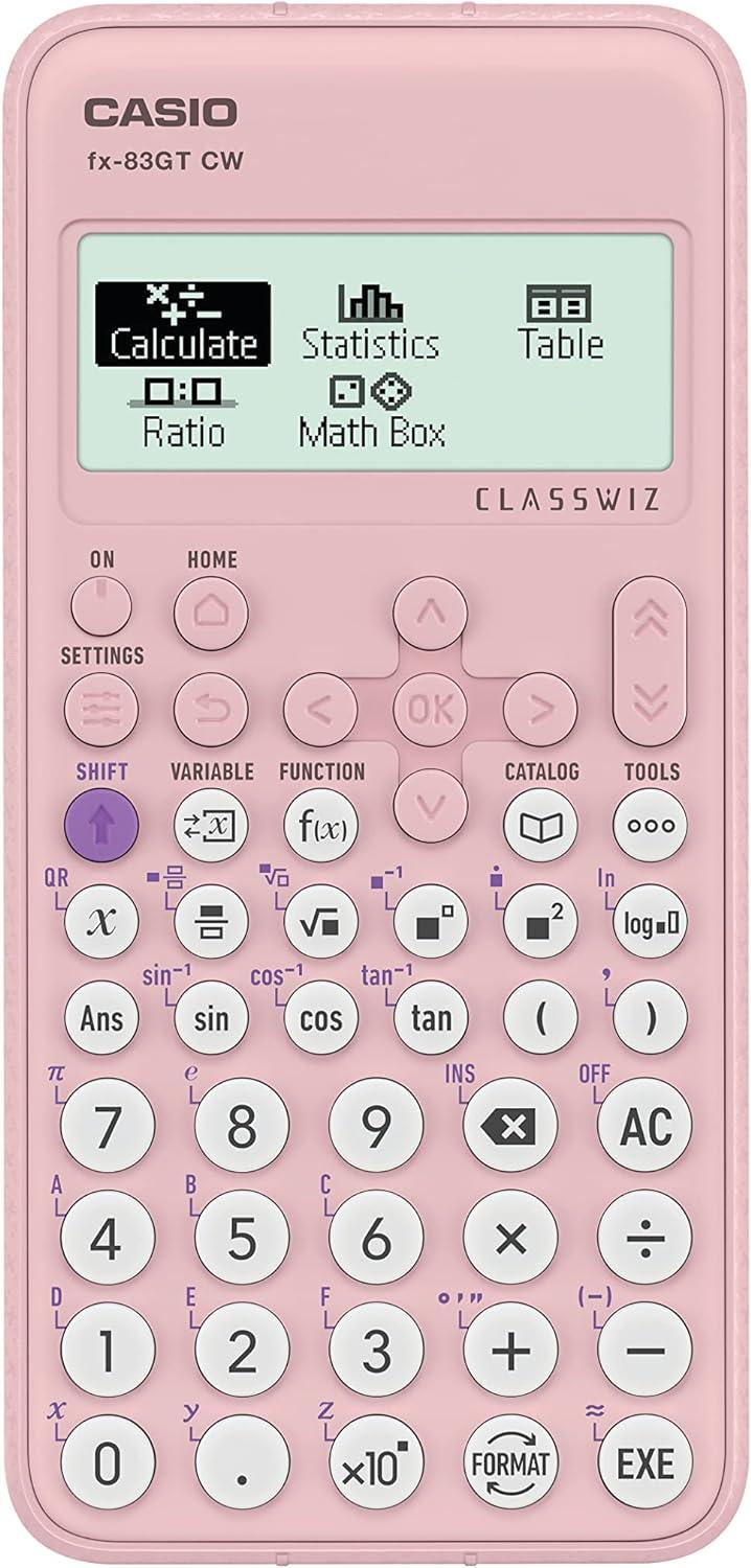 Casio FX83GTCW ClassWiz GCSE Scientific Calculator - Pink (UK Version)