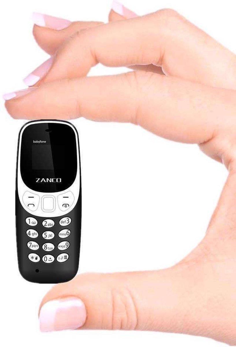 Zanco Babyfone Mini Phone Bluetooth Micro SIM Calls SMS Black