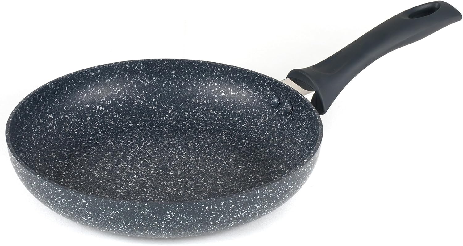 Russell Hobbs Nightfall Stone 28cm Frying Pan – Non-Stick Coating, Durable Aluminium, Suitable for All Induction Hobs, PFOA Free, Soft Grip Handle, Blue Granite Effect, Dishwasher Safe