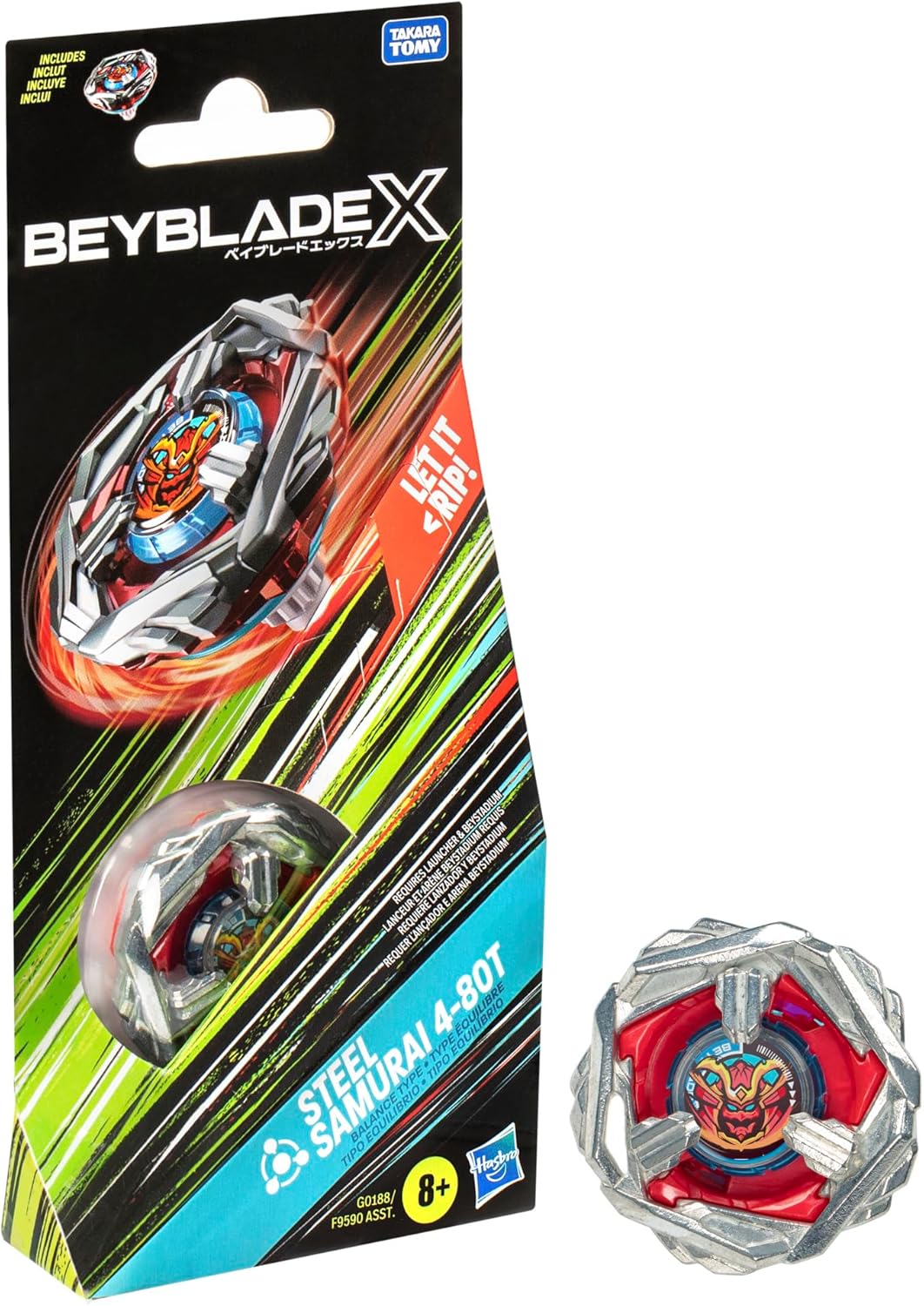 Beyblade X Steel Samurai 4-80T Top Booster Pack Set