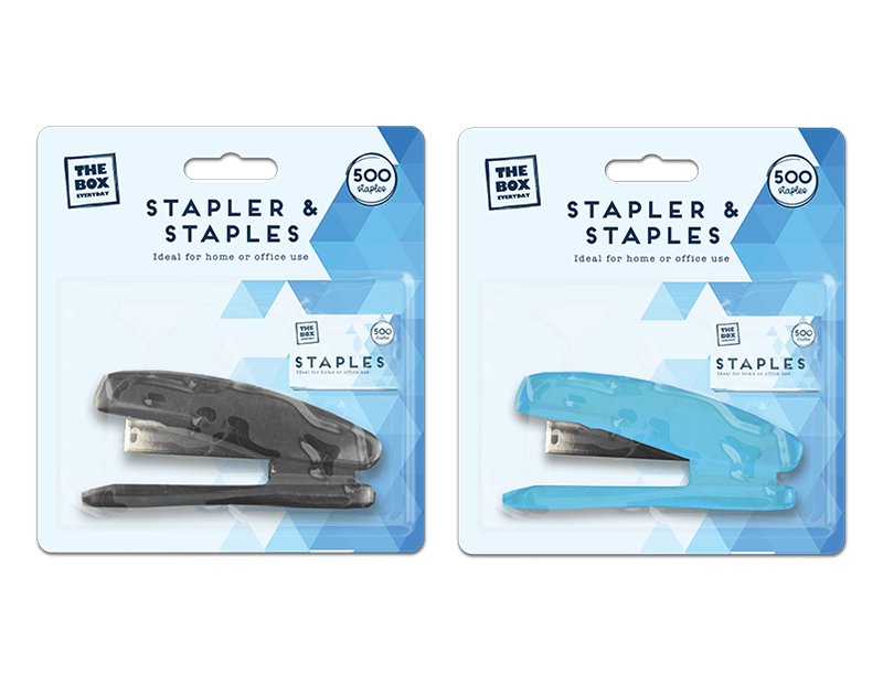 Stapler & 500 Staples, Random Colour Delivery