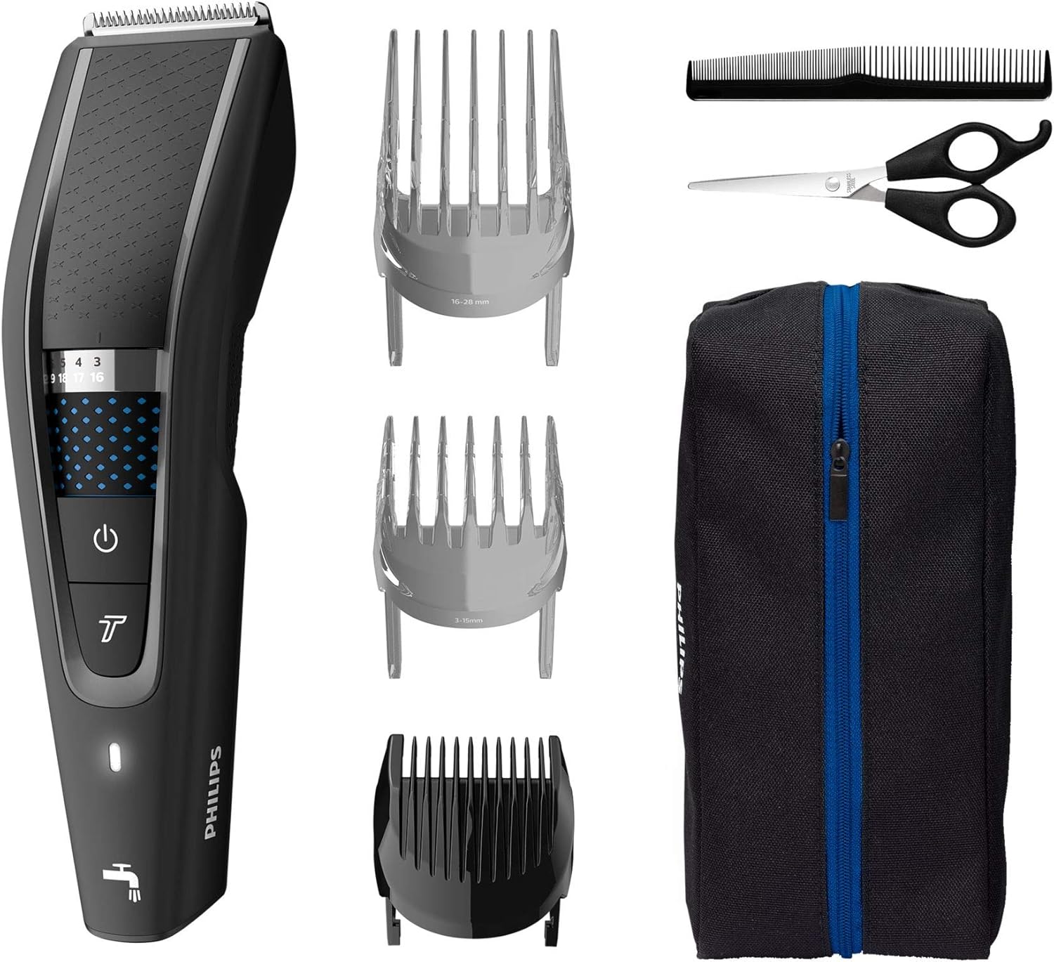 Philips Series 5000 Hair and Beard Trimmer with Soft Case and Barber Kit